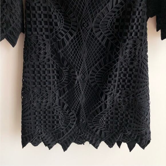 Jonathan Simkhai Black Lace Off The Shoulder Side Cut Out Bustier Dress NEW 4 - Picture 3 of 8